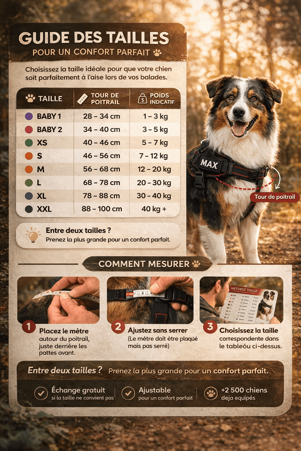 Harnais Anti Traction Personnalisé pour Chien - Confort & Sécurité - ToutouZEN