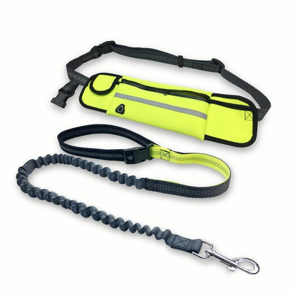 Laisse Running Mains Libres pour Chien - Sacoche intégrée, Balade & Sport - ToutouZEN